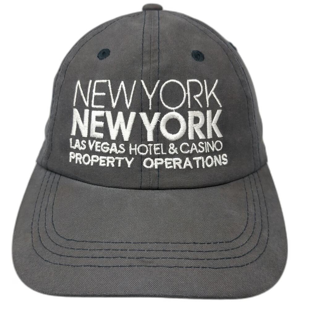 Port Authority New York Las Vegas Hotel Casino Gray Baseball Cap One Size Hat